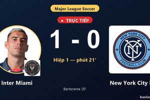 TRỰC TIẾPTrực tiếp Inter Miami vs New York City FC: Inter Miami mở tỷ số