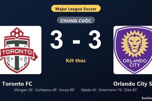 Thống kê trận đấu Toronto FC 3-3 Orlando City SC: Màn rượt đuổi tỷ số mãn nhãn
