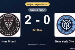 Thống kê trận đấu Inter Miami 2-0 New York City FC: Rodrigo De Paul tỏa sáng, Inter Miami giành trọn 3 điểm