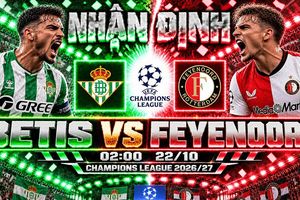 Nhận định bóng đá Betis vs Feyenoord: Antony đối đầu hàng công ghi 21 bàn sau 5 trận