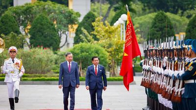 Tổng Bí thư, Chủ tịch nước Tô Lâm chủ trì Lễ đón Tổng thống Myanmar thăm chính thức Việt Nam