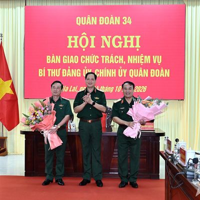 Bàn giao chức trách, nhiệm vụ Bí thư Đảng ủy, Chính ủy Quân đoàn 34