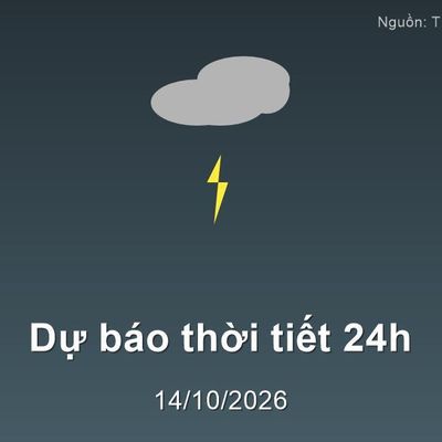 Dự báo thời tiết đêm nay và ngày mai (15/10/2026): Bắc Bộ ngày nắng, Nam Bộ chiều mưa dông