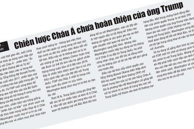 Chiến lược Châu Á chưa hoàn thiện của ông Trump