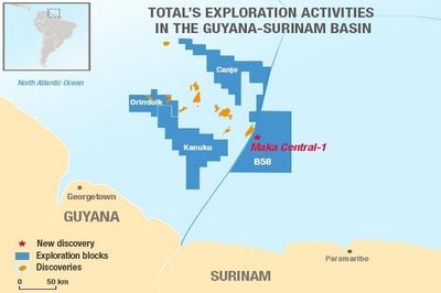 Apache, Total công bố phát hiện lớn về dầu ở ngoài khơi Suriname