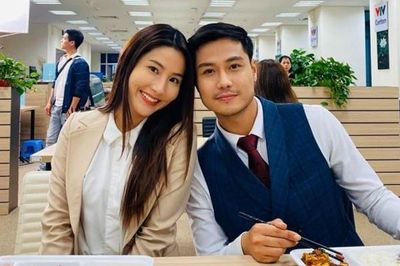 Thanh Sơn cõng Diễm My 9X xin tiền Mạnh Trường ở hậu trường phim