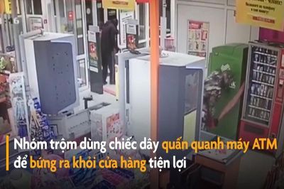 Nhóm trộm dùng dây bứng cây ATM chỉ trong 20 giây