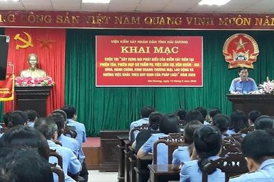 93 công chức ngành kiểm sát Hải Dương thi xây dựng bài phát biểu của Kiểm sát viên
