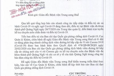 Quảng Ngãi có ca COVID-19: Bộ Y tế điều ngay đội phản ứng nhanh vào chi viện