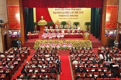 Khai mạc Đại hội đại biểu Đảng bộ tỉnh Vĩnh Phúc lần thứ XVII
