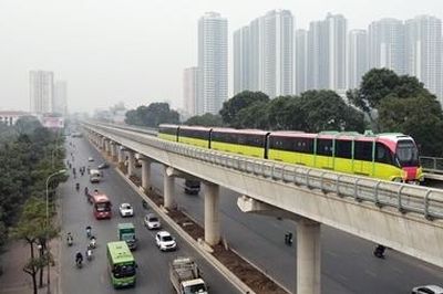 Tàu điện đường sắt Nhổn - Ga Hà Nội bắt đầu chạy thử nghiệm