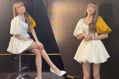 Thiều Bảo Trâm khoe chân nuột nà dài miên man trong dáng váy bánh bèo