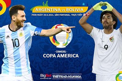 Kèo nhà cái. Soi kèo Argentina vs Bolivia. BĐTV trực tiếp Copa America 2021