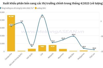 ASEAN chiếm hơn 50% lượng phân bón xuất khẩu của Việt Nam trong tháng 4
