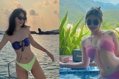 Hai người tình màn ảnh của Thanh Sơn đọ dáng với bikini