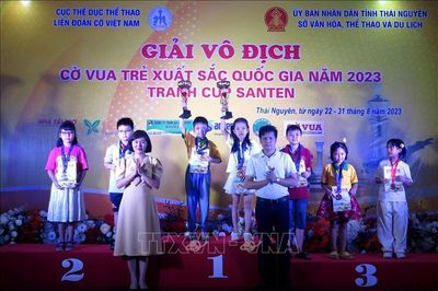 60 bộ huy chương được trao tại Giải vô địch Cờ vua trẻ xuất sắc quốc gia 2023