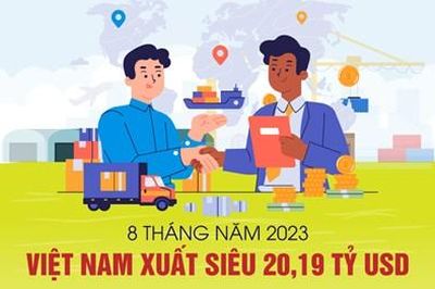 Việt Nam xuất siêu 20,19 tỷ USD trong 8 tháng của năm 2023