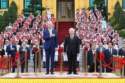 Tổng Bí thư Nguyễn Phú Trọng chủ trì Lễ đón, hội đàm với Tổng thống Hoa Kỳ Joe Biden