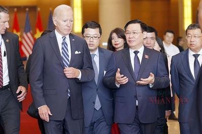 Chủ tịch Quốc hội Vương Đình Huệ hội kiến Tổng thống Hoa Kỳ Joe Biden