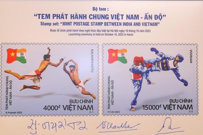 Phát hành 'Tem phát hành chung Việt Nam - Ấn Độ'