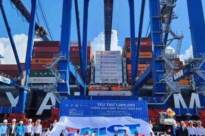 Cảng container Quốc tế Tân Cảng Hải Phòng phá kỷ lục về khai thác sản lượng