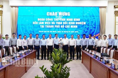 Đoàn công tác của tỉnh làm việc tại thành phố Hồ Chí Minh
