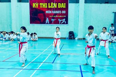 270 võ sinh Karatedo tham gia kỳ thi lên đai