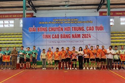 Bế mạc giải bóng chuyền hơi trung, cao tuổi