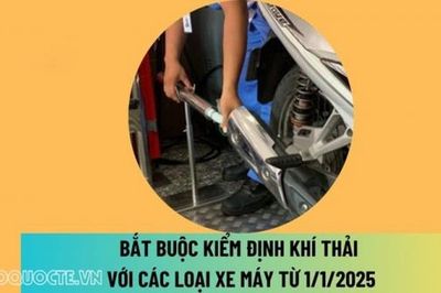 Từ ngày 1/1/2025, có bắt buộc kiểm định khí thải với các loại xe máy?