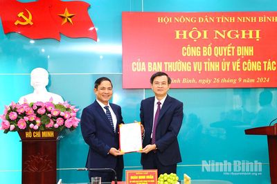 Bí thư Huyện ủy Yên Khánh giữ chức Chủ tịch Hội Nông dân tỉnh Ninh Bình