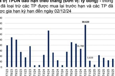 Áp lực đáo hạn trái phiếu tăng vọt trong tháng 12, gấp 2 lần so với tháng trước