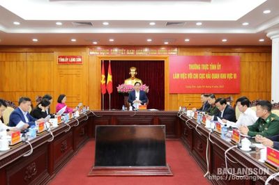 Thường trực Tỉnh ủy làm việc với Chi cục Hải quan khu vực VI