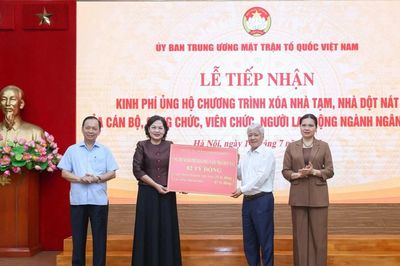 MTTQ tiếp nhận 82 tỷ đồng ủng hộ xóa nhà tạm