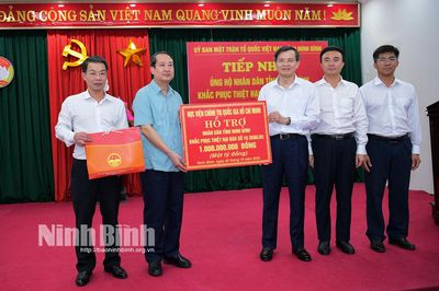 Học viện Chính trị Quốc gia Hồ Chí Minh hỗ trợ tỉnh Ninh Bình 1 tỷ đồng khắc phục thiệt hại do bão số 10