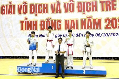 Phường Đồng Xoài dẫn đầu Giải vô địch và vô địch trẻ Karate tỉnh Đồng Nai năm 2025