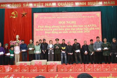 Xã Khánh Khê phát động phong trào 'Toàn dân bảo vệ an ninh Tổ quốc' năm 2026