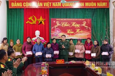 Quân khu 1 thăm, chúc tết quân, dân biên giới Lạng Sơn
