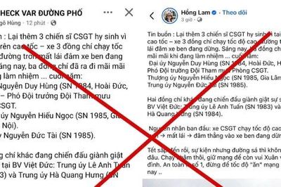 Bác bỏ thông tin 3 chiến sĩ cảnh sát giao thông hy sinh trên cao tốc