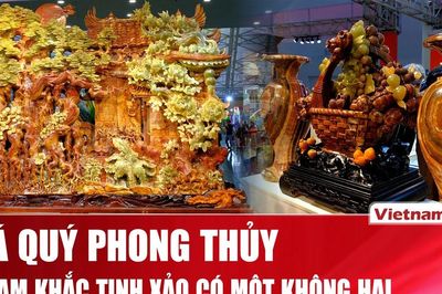 Những tác phẩm chạm khắc đá quý đẹp mê hồn tại Hội chợ Xuân 2026
