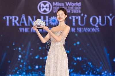 Vương miện Miss World Vietnam 2025 đính 3.368 viên đá quý