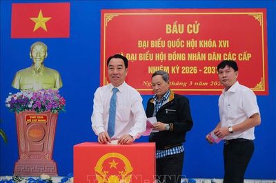 Cà Mau kết thúc bầu cử, cử tri đi bầu đạt tỷ lệ rất cao