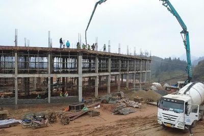 Gian nan ở công trình xây trường học vùng biên giới Lào Cai