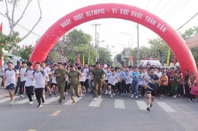 Phường Mỹ Ngãi: Hơn 1.000 vận động viên hưởng ứng Ngày chạy Olympic