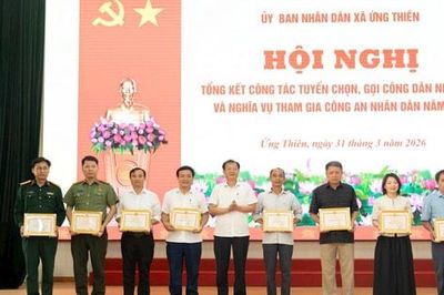 Xã Ứng Thiên hoàn thành toàn diện công tác tuyển chọn nghĩa vụ quân sự