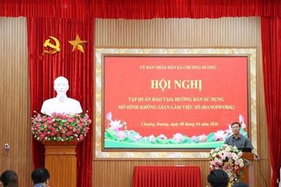 Hơn 100 cán bộ xã Chương Dương tập huấn HanoiWork, thúc đẩy chuyển đổi số