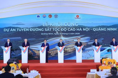 Thủ tướng dự lễ khởi công tuyến đường sắt tốc độ cao Hà Nội-Quảng Ninh