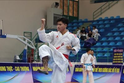 Các vận động viên tranh tài môn Karate cấp quốc gia khu vực miền Nam