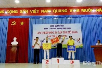 Sôi nổi Giải Taekwondo xã Tân Thới mở rộng lần I
