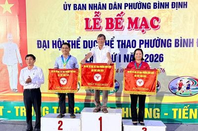 Đội tổ dân phố Ngô Gia Tự đoạt giải nhất toàn đoàn Đại hội TDTT phường Bình Định năm 2026