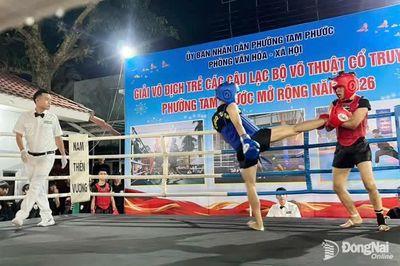 Hơn 140 vận động viên tranh tài Giải vô địch Trẻ các Câu lạc bộ Võ thuật Cổ truyền phường Tam Phước